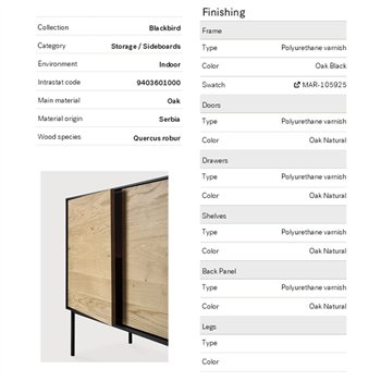 Aparador Blackbird Ethnicraft