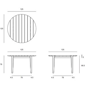 Mesa Bok redonda Outdoor Ethnicraft