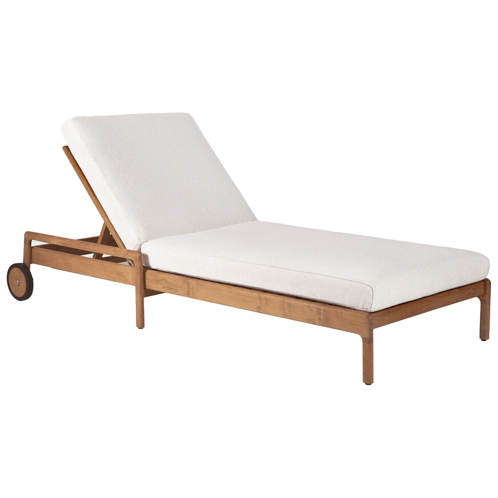 Tumbona Jack Teca natural-Cojín Off White