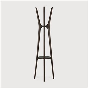 PI coat stand - Caoba barnizada marrón oscuro