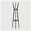 PI coat stand - Caoba barnizada marrón oscuro
