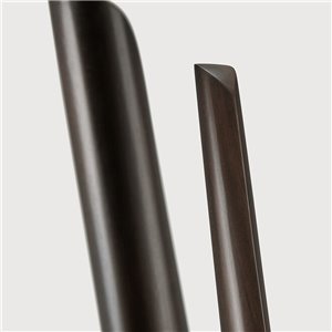 PI coat stand - Caoba barnizada marrón oscuro