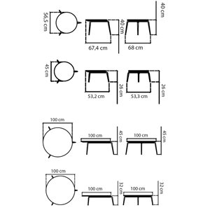 Mesa auxiliar Rodona Skyline