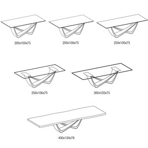 Mesa Bach rectangular Bontempi
