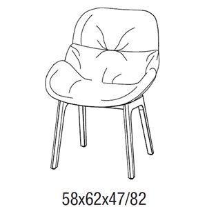 Silla Amelie madera Bontempi