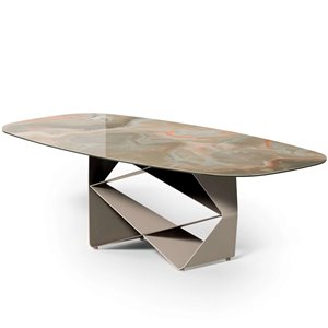 Mesa Gem cerámica ovalada Ozzio Design