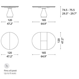 Mesa Lycos Extensible legno Ozzio Design