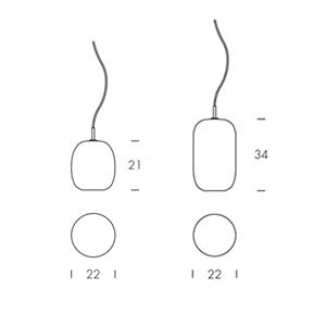 Lámpara suspensión Amphora Tonin Casa