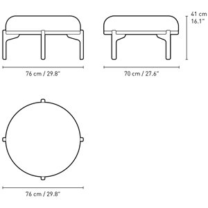 Reposapiés Sideways RF1903F Carl Hansen and Son