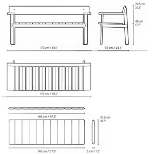 Sofá Timbur Outdoor Carl Hansen and Son