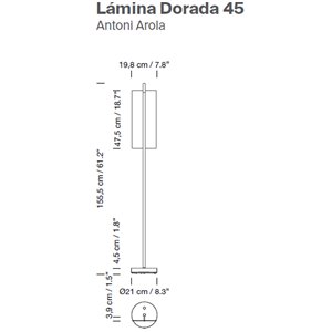 Lámpara pie Lámina Dorada 45 SantaCole