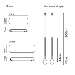 Lámpara suspensión Fris simple Marset