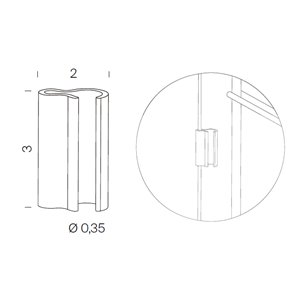 Clip pasacables Tria Mobles 114
