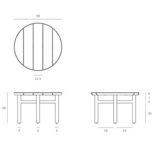 Mesa auxiliar Quatro Outdoor Ethnicraft
