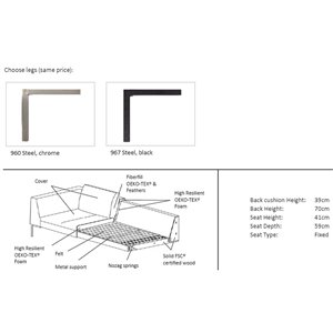 Sofá K651 Scandinavian Upholstery