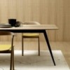 Mesa Aise Oficina rectangular fija pies metálicos Treku
