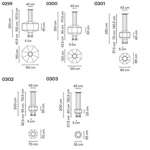 Lámpara suspensión Wireflow Vibia
