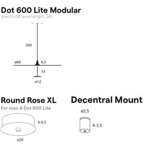 Lámpara suspensión Dot 600 Lite Lumina