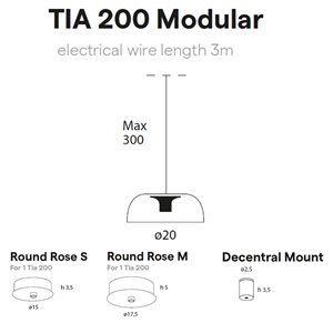 Lámpara de suspensión TIA 200 Lumina