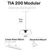 Lámpara de suspensión TIA Lineal Lumina