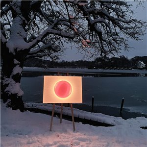 Lámpara de pie/sobremesa Moodmoon framed Ingo Maurer