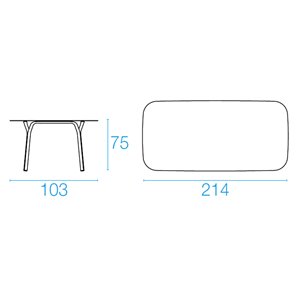 Mesa rectangular Angel Emu