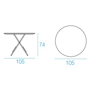 Mesa redonda plegable Pigalle Emu