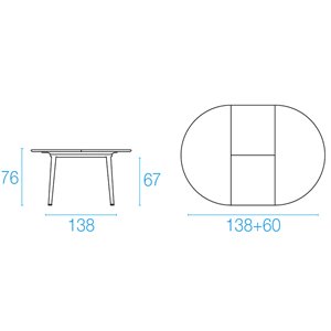 Mesa redonda extensible Plus4 Emu