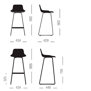 Taburete Set patín Roble alto Sellex