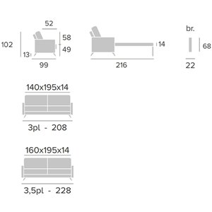 Sofá cama Salomé Francés Bañón
