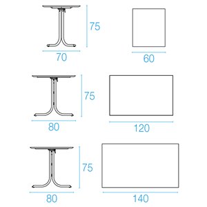 Mesa rectangular plegable Table System Emu