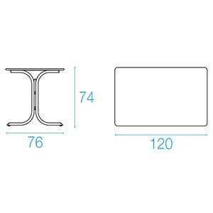 Mesa borde redondo Table System Emu
