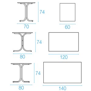 Mesa rectangular Table System Emu