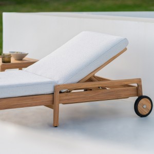 Tumbona Jack Teca natural-Cojín Off White