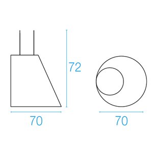 Lámpara suspensión Cone Emu