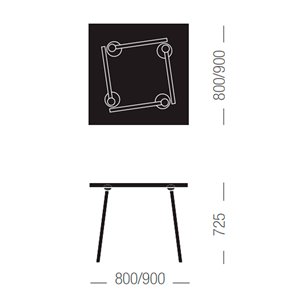 Mesa cuadrada Fold Sellex
