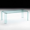Mesa rectangular Ragno de Fiam. Mesas modernas de cristal para comedor.