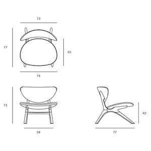 Sillón Eye tapizado Ethnicraft