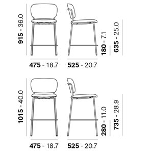 Taburete Jazz 3706/3708 Pedrali