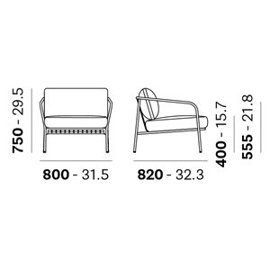 Sillón relax Nolita Pedrali