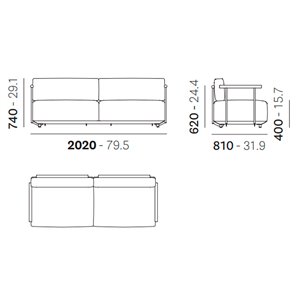 Sofá Arki-Sofa Pedrali