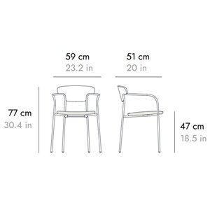 Silla asiento tapizado Pecan PCN101 Punt