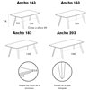 Mesa Aise oval fija madera Treku