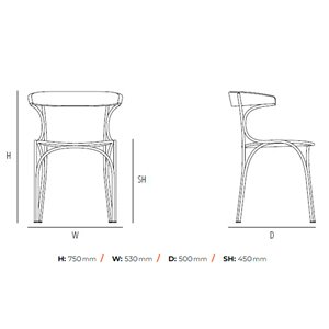 Silla Ample Indoor GTV Thonet Vienna