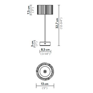 Lámpara portátil Accordéon Slamp