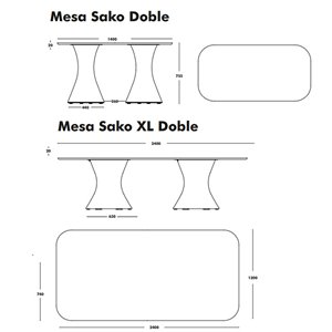 Mesa Sako Doble Ondarreta