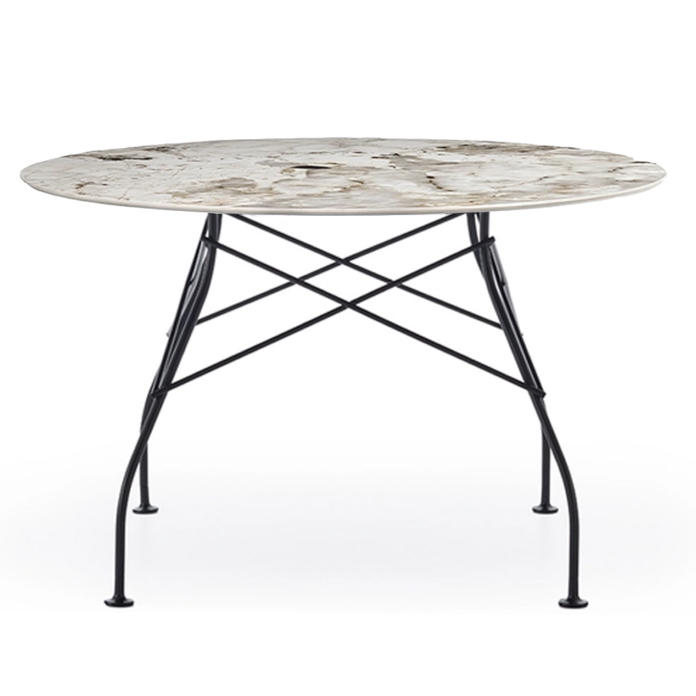 Mesa Glossy mármol redonda Kartell