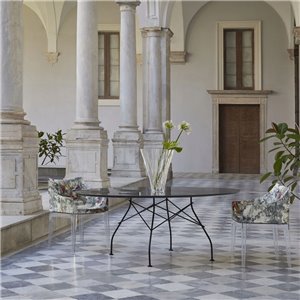 Mesa Glossy mármol redonda Kartell