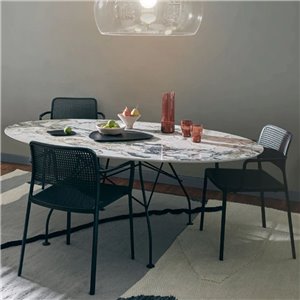 Mesa Glossy mármol ovalada Kartell
