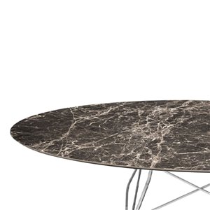 Mesa Glossy mármol ovalada Kartell